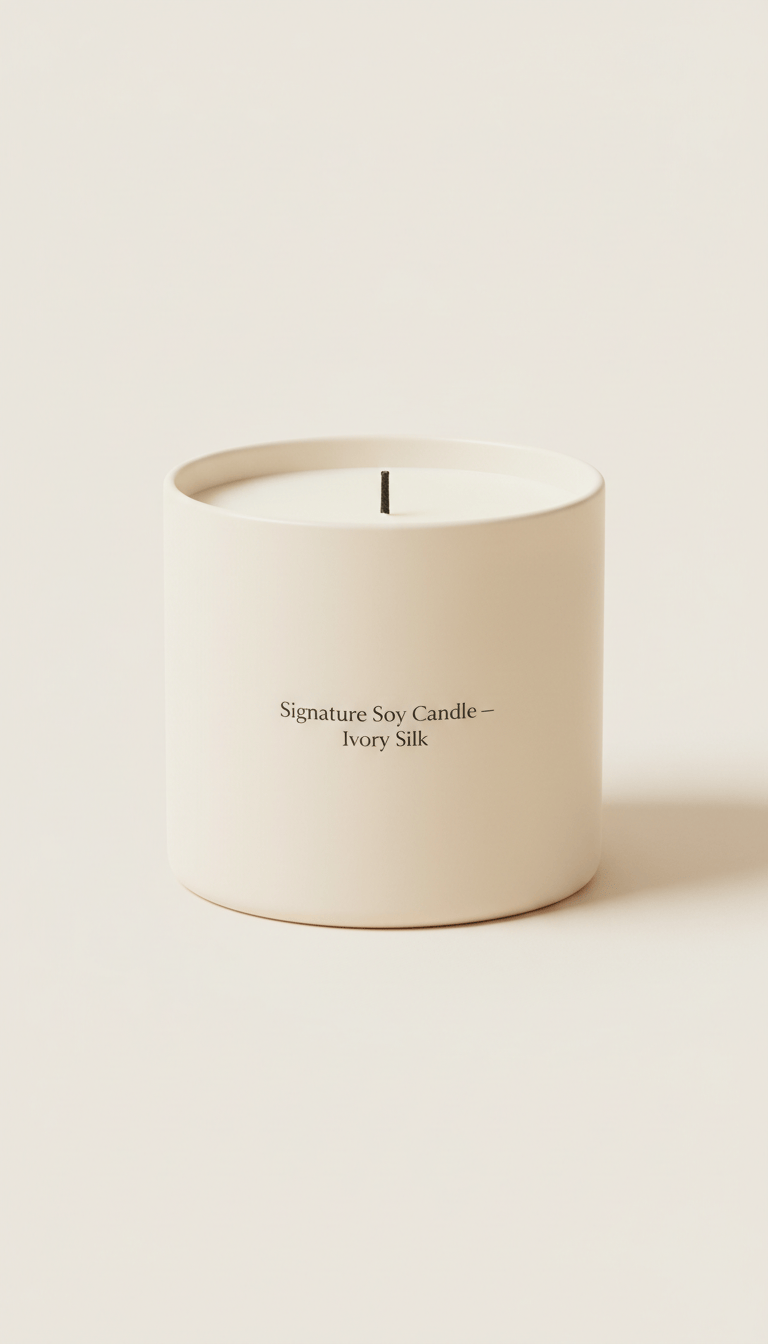 Signature Soy Candle — Ivory Silk