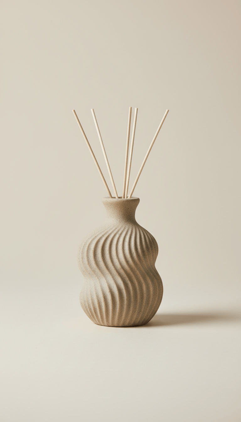 Sculpted Reed Diffuser — Sandstone Beige