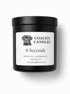 8 Seconds Leather Soy Candle | 8.5 oz | Coach's Candles