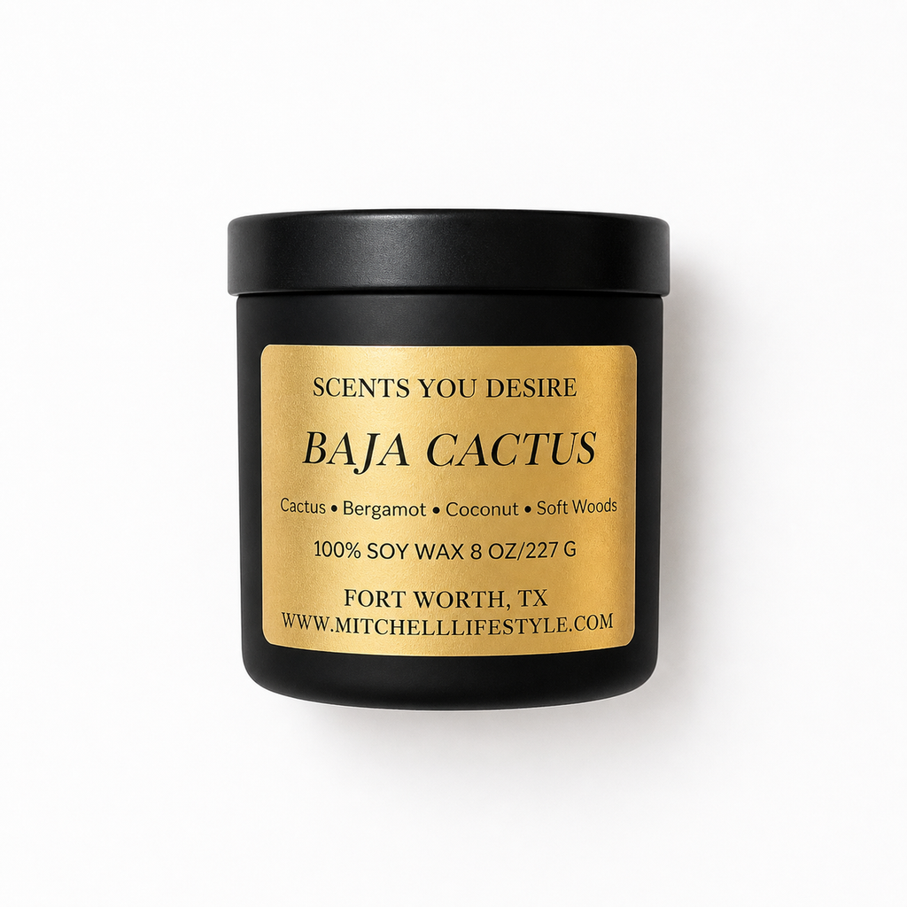 Baja Cactus Luxury Soy Candle | 8 oz | Scents You Desire