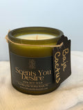 Baja Cactus luxury candle by scents You Desire styled in a modern living space
