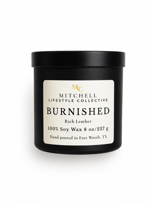 Burnished Soy Candle | Rich Leather