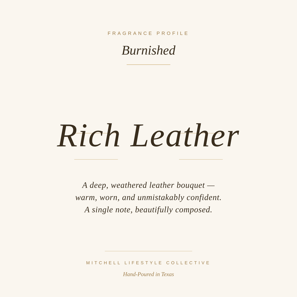 Burnished Soy Candle | Rich Leather