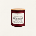Fig and Ember soy candle - black fig and cashmere in a red jar