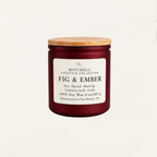 Fig and Ember soy candle - black fig and cashmere in a red jar