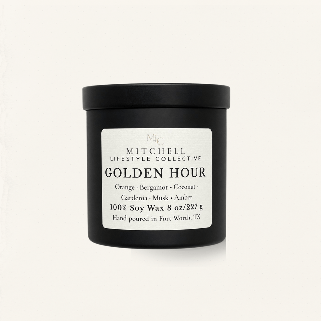 Golden Hour Soy Candle | Citrus, Coconut & Warm Vanilla