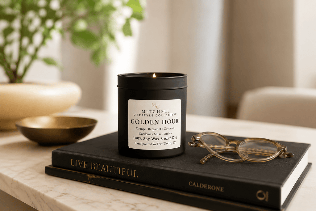 Golden Hour Soy Candle | Citrus, Coconut & Warm Vanilla