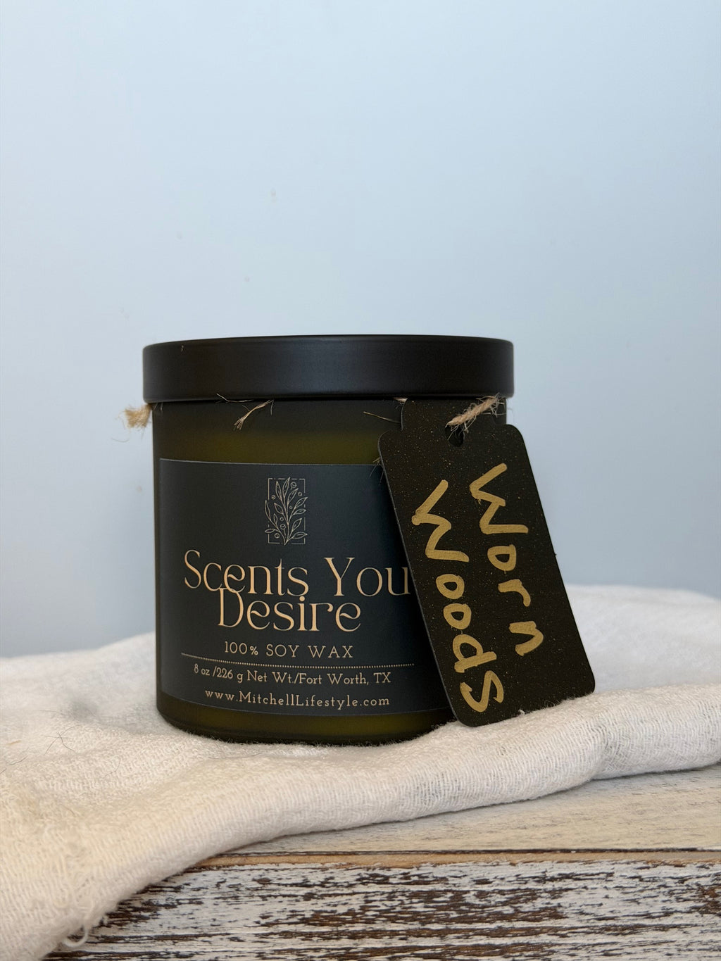 Worn Woods Luxury Soy Candle| 8 oz - Scents You Desire