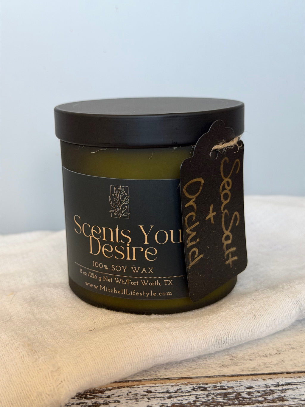 Sea Salt and Orchid Luxury Soy Candle| 8 oz - Scents You Desire