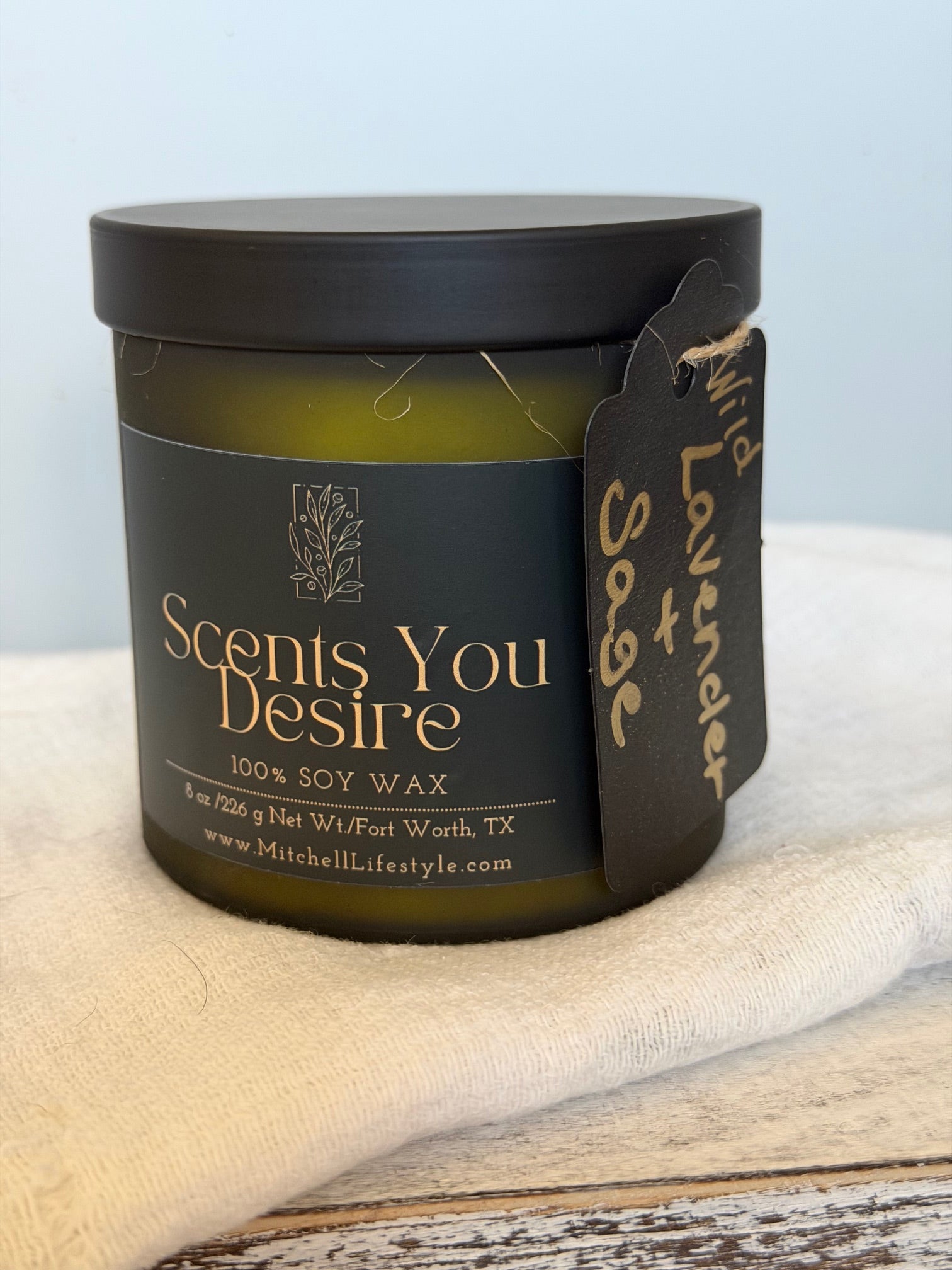 Wild Lavender & Sage Luxury Soy Candle| 8 oz -  Scents You Desire