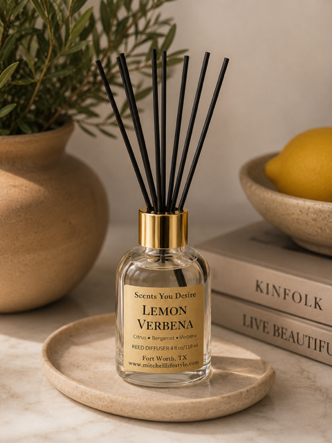 Lemon Verbena Reed Diffuser | 4 oz - Scents You Desire