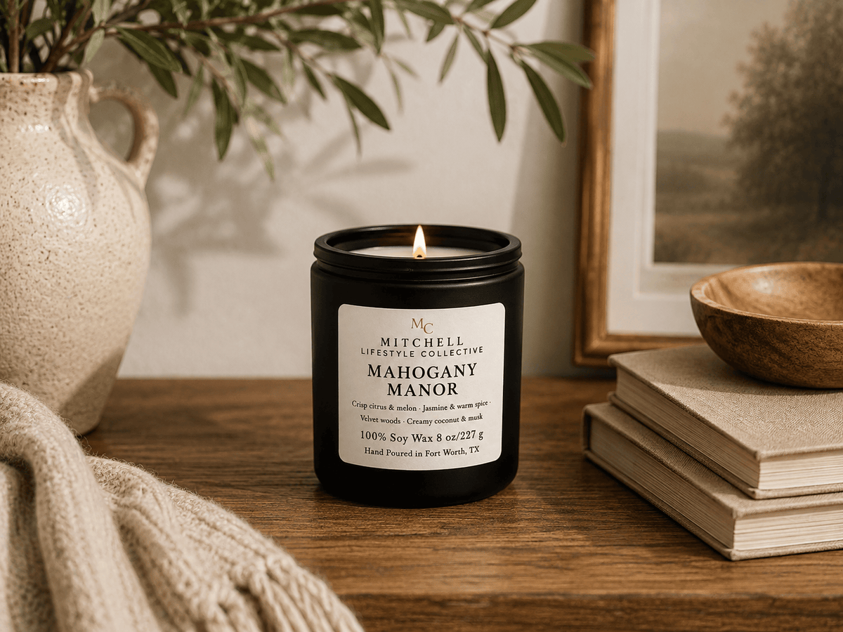 Mahogany Manor Soy Candle | Warm Woods & Musk