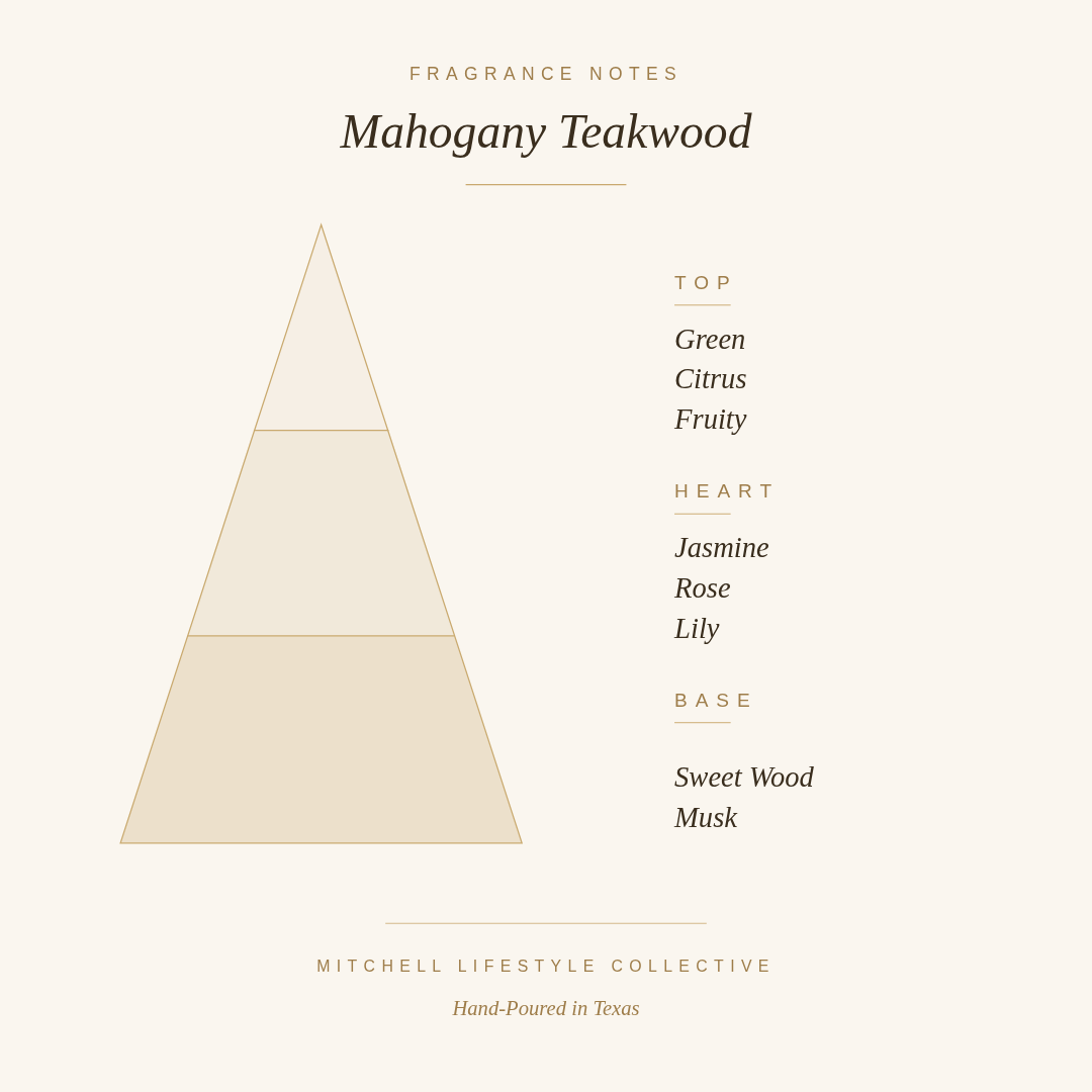 Mahogany Teakwood Soy Candle | 8.5 oz | Coach's Candles