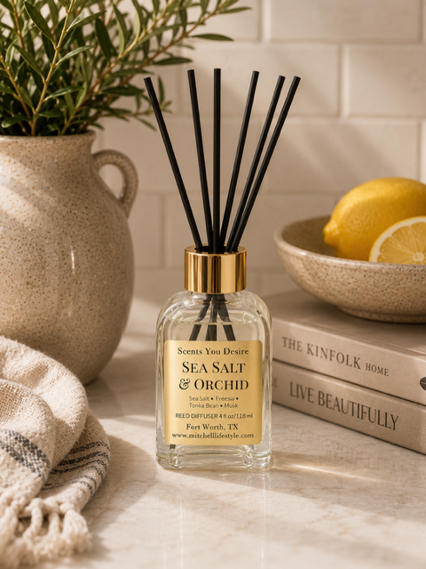 Sea Salt & Orchid Reed Diffuser | 4 oz - Scents You Desire