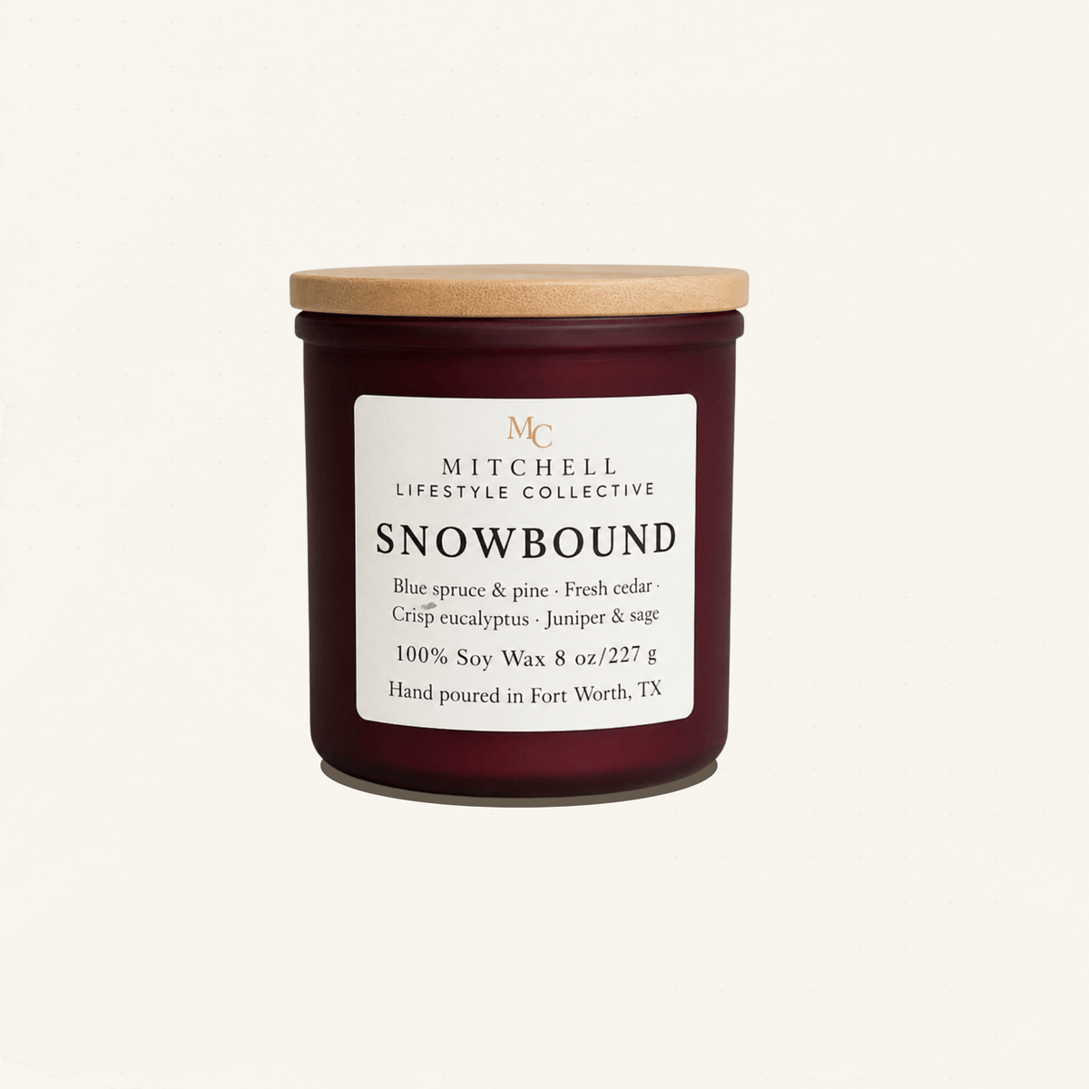 Snowbound Soy Candle | Evergreen & Amber