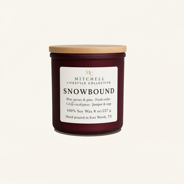 Snowbound Soy Candle | Evergreen & Amber