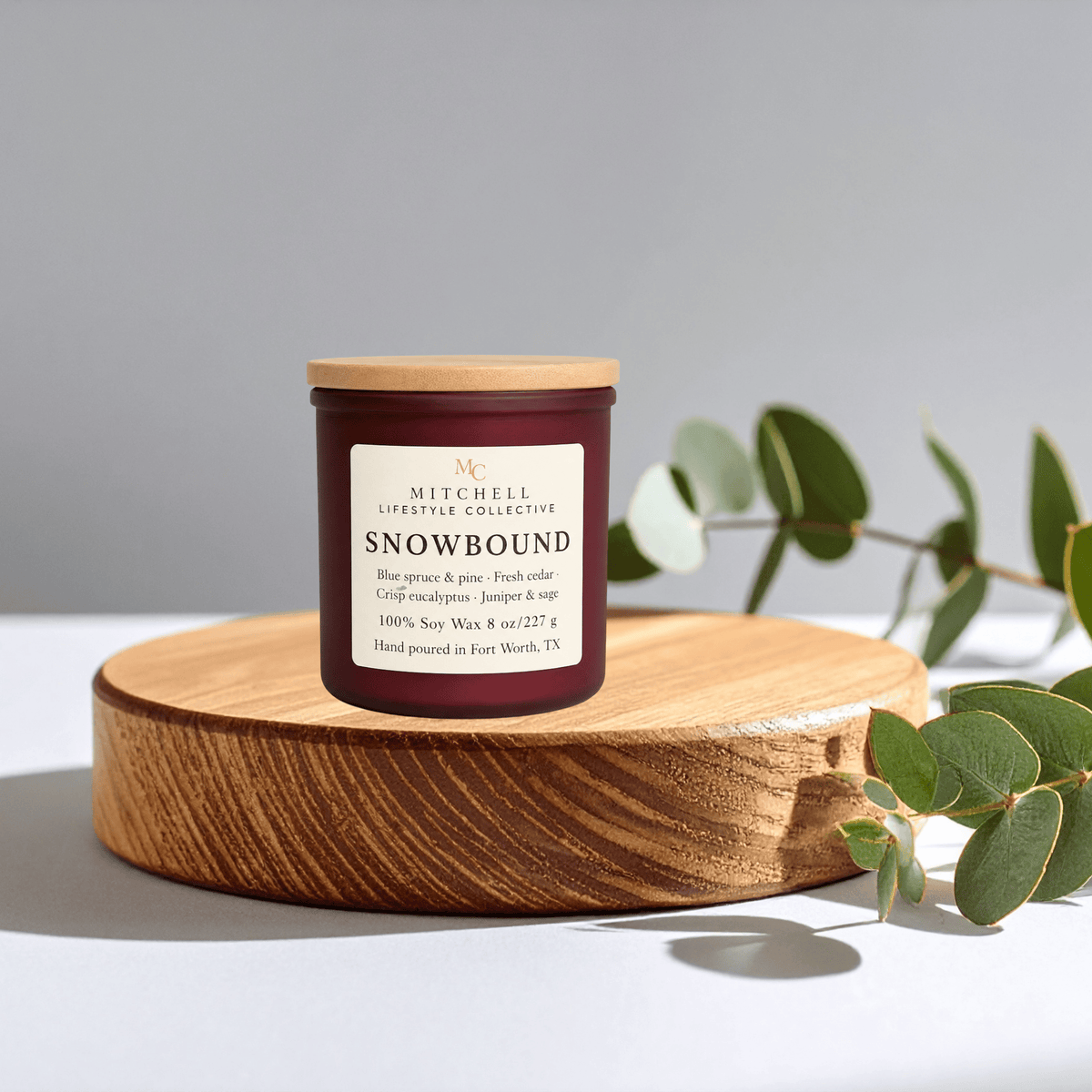 Snowbound Soy Candle | Evergreen & Amber