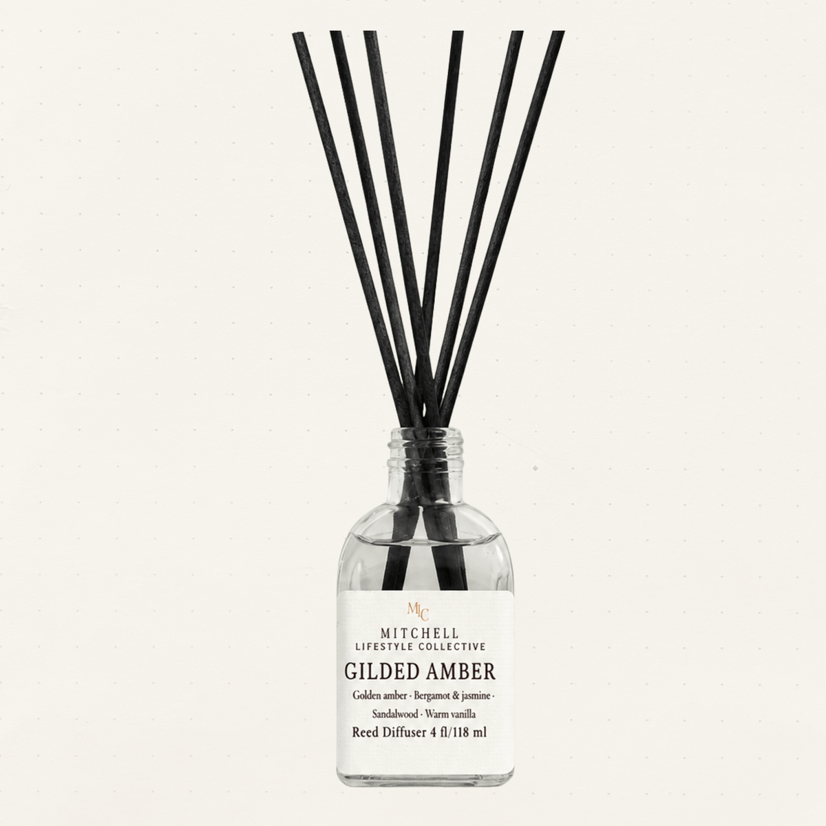 Gilded Amber Reed Diffuser | Warm Amber & Woods