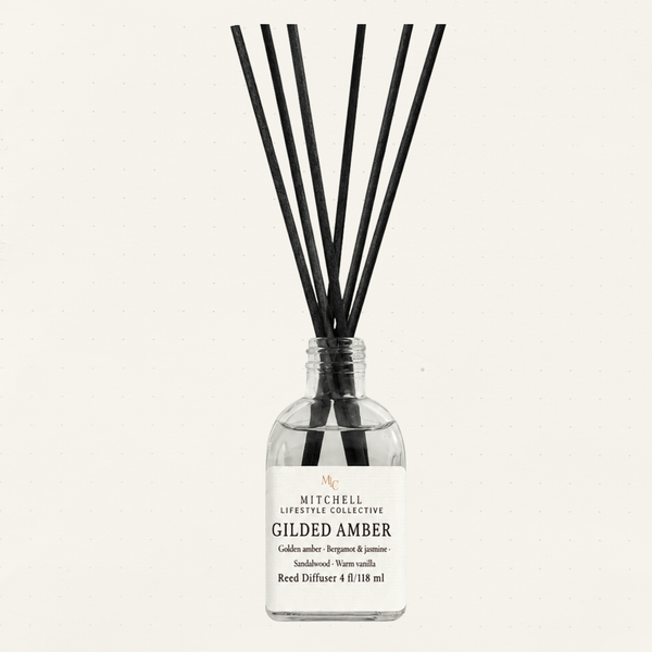 Gilded Amber Reed Diffuser | Warm Amber & Woods