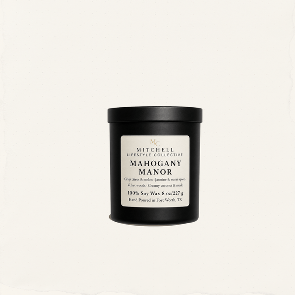 Mahogany Manor Soy Candle | Warm Woods & Musk
