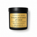 Wild Lavender & Sage Luxury Soy Candle| 8 oz -  Scents You Desire