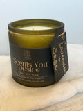Wild Lavender and Sage luxury candle by Scents You Desire in a serene, spa-inspired setting
