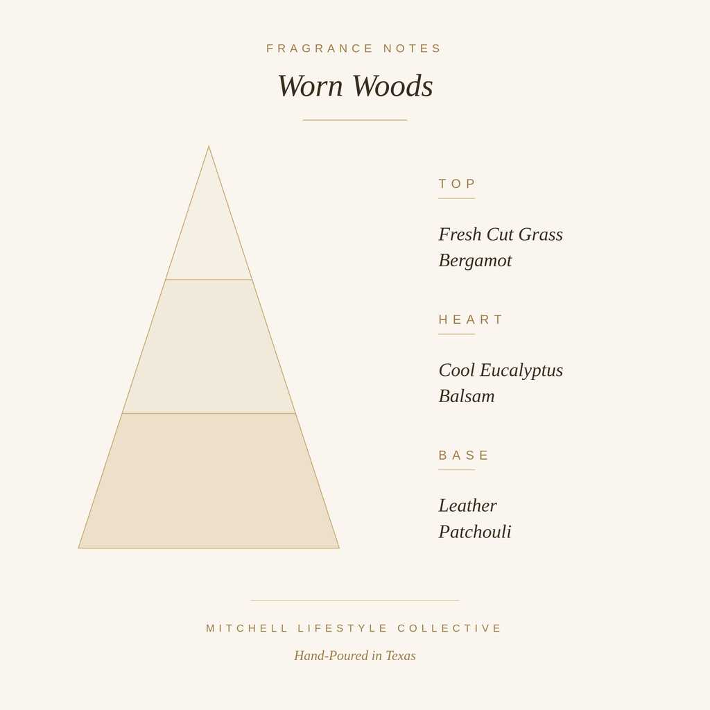 Worn Woods Soy Candle | Leather & Green Woods